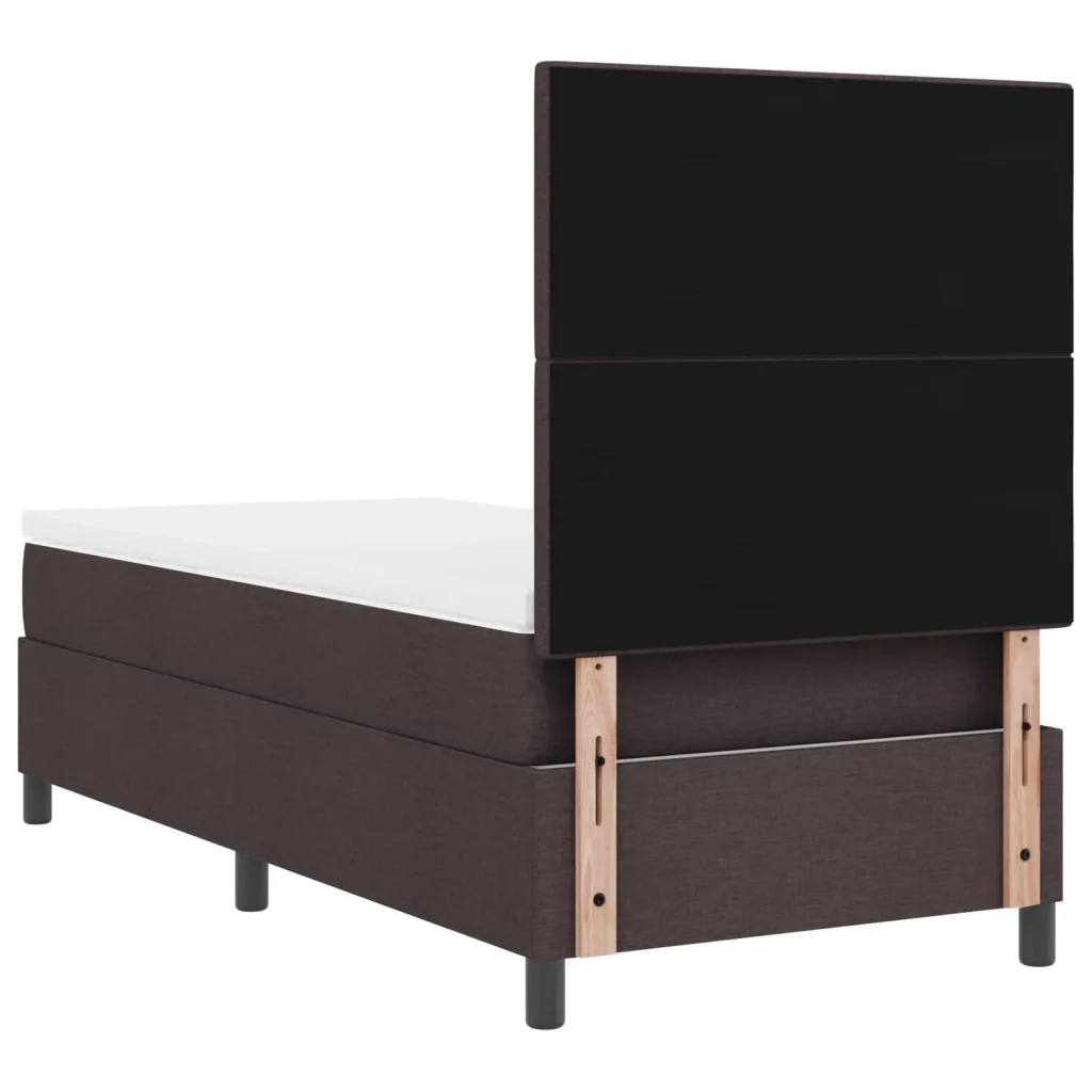 Letto a molle con strisce LED Marrone scuro 90 x 190 cm Tessuto 3342833 - Image 6