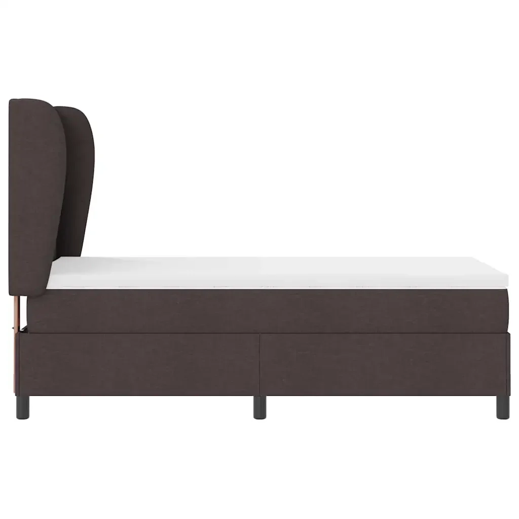 Letto a molle con testiera Marrone scuro 90 x 200 cm Tessuto 3340546 - Image 7