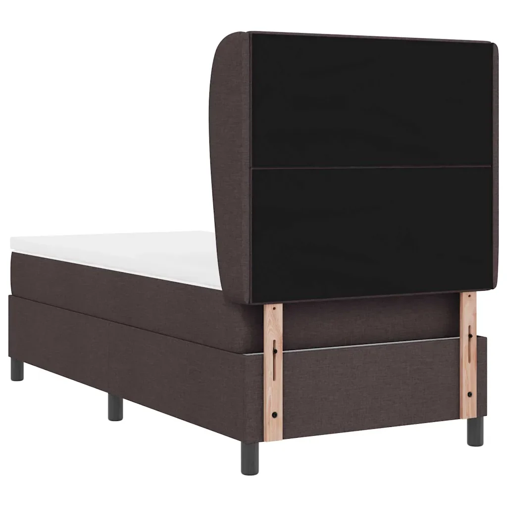 Letto a molle con testiera Marrone scuro 90 x 200 cm Tessuto 3340546 - Image 8