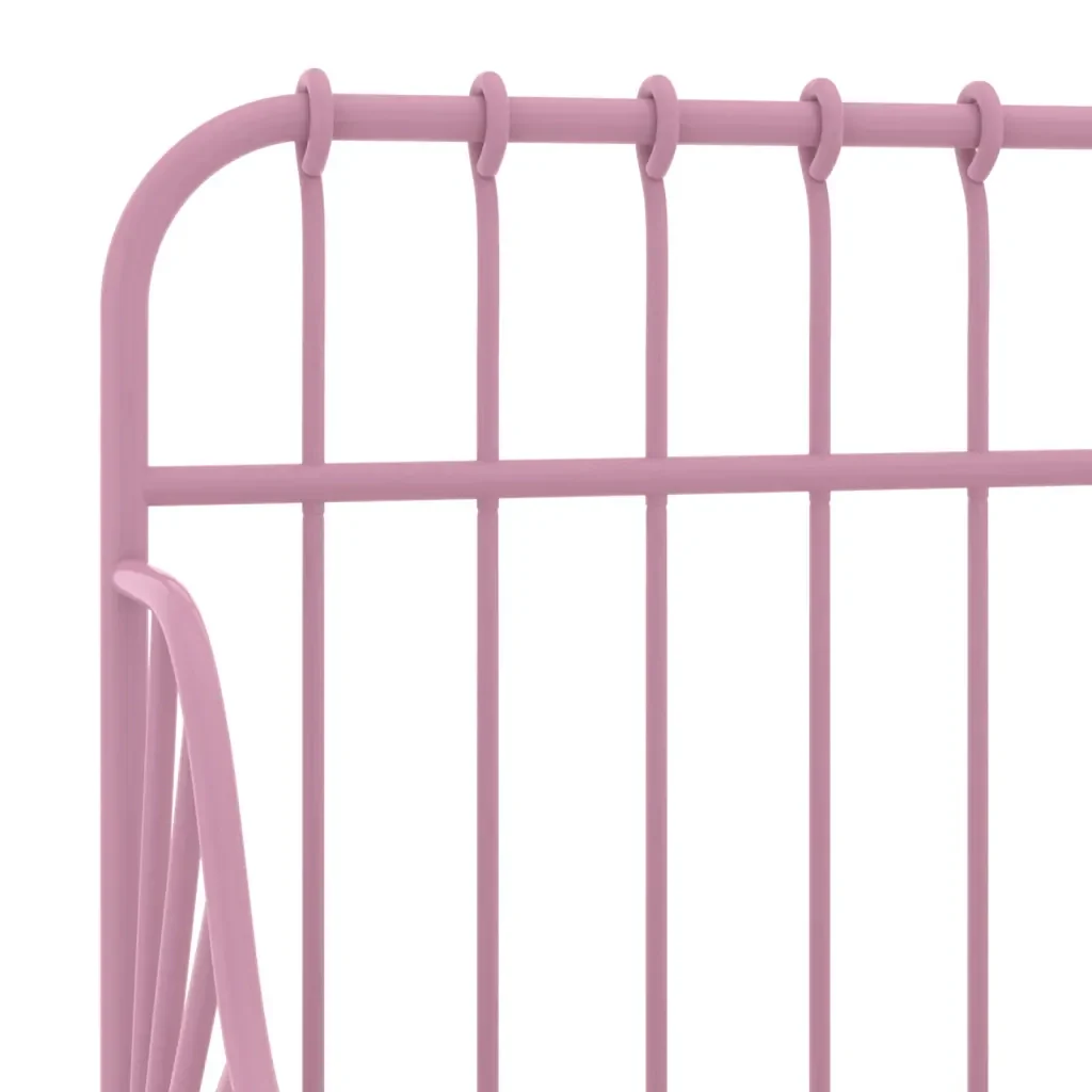 Letto da camera | Giroletto Estendibile Rosa in Metallo 80x130/200 cm - Image 6