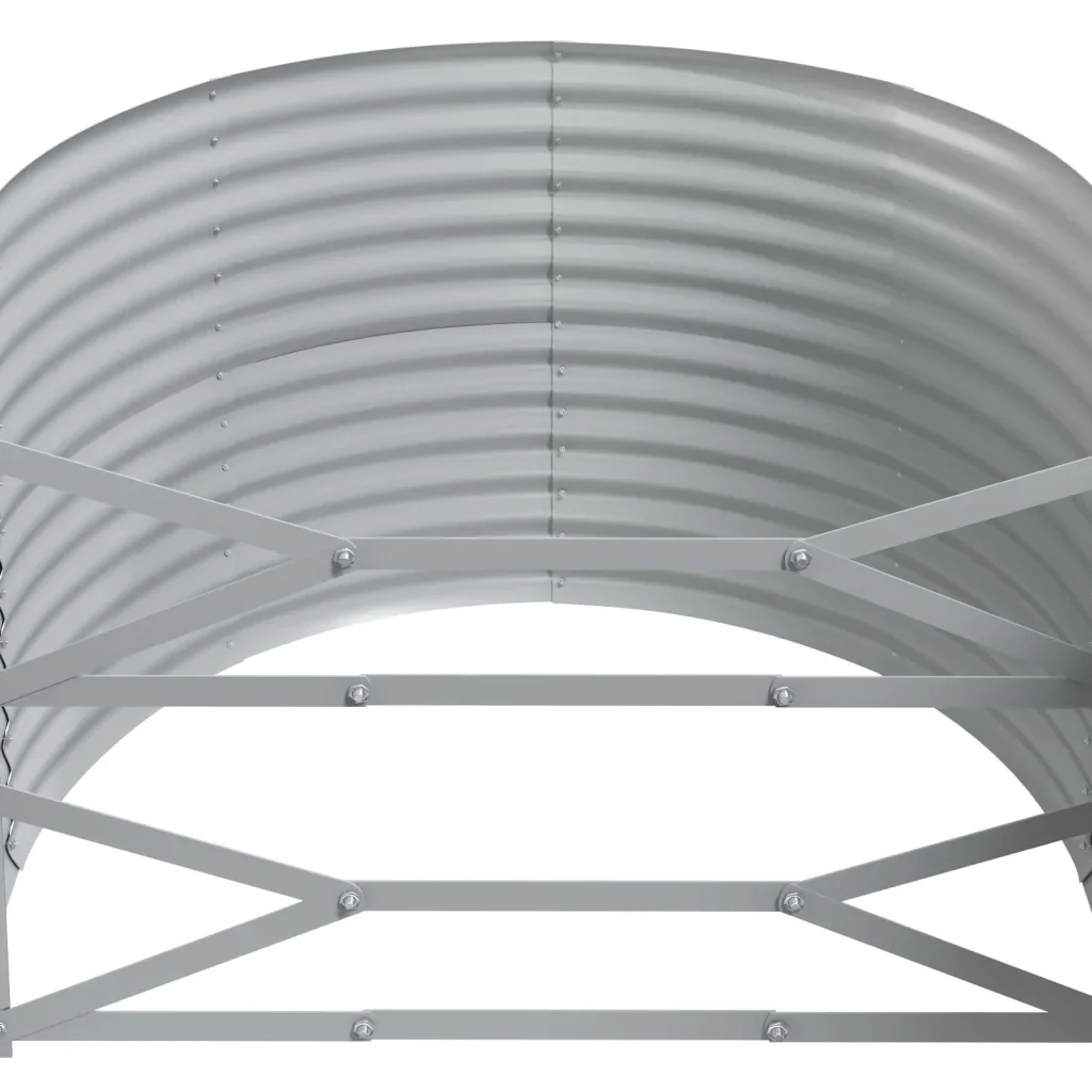 Letto Giardino Acciaio Verniciato a Polvere 507x100x68cm Grigio 319079 - Image 5