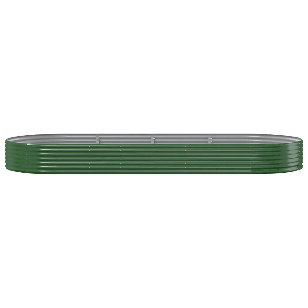 Letto Giardino Acciaio Zincato 373x140x36 cm Verde 319033 - Image 3