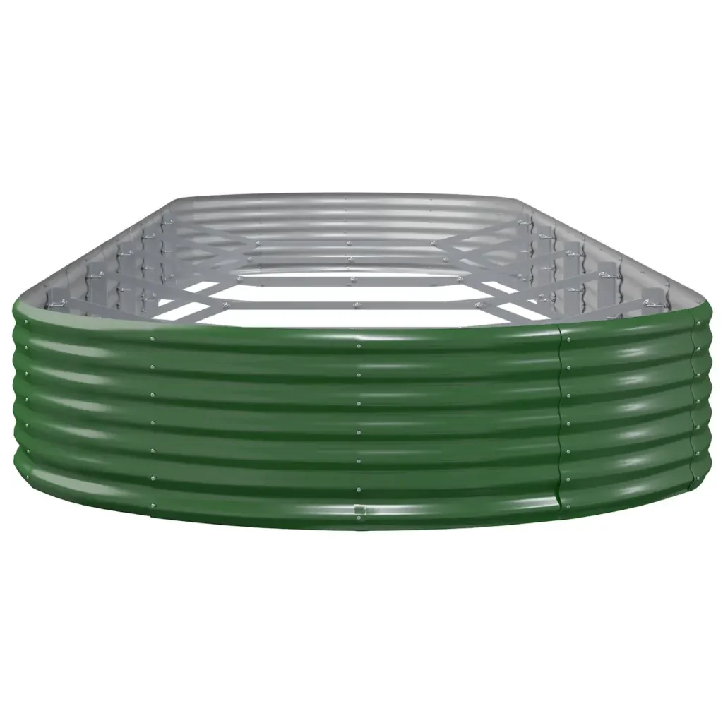 Letto Giardino Acciaio Zincato 523x140x36 cm Verde 319043 - Image 4