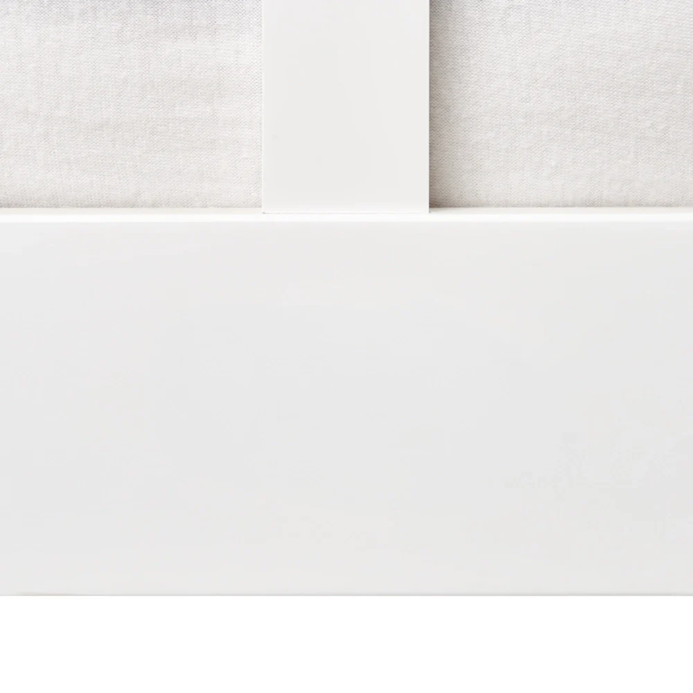 Letto in legno di pino bianco Dimensioni singole 90 x 200 Testiera a doghe minimalista - Image 9