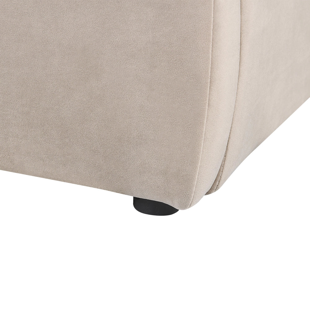 Letto matrimoniale ad acqua tessuto tortora 160 x 200 cm camera da letto moderna - Image 6
