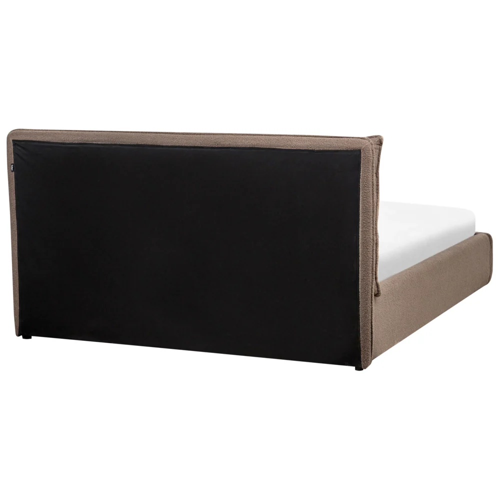 Letto matrimoniale marrone con contenitore 160 x 200 cm camera da letto moderna - Image 3