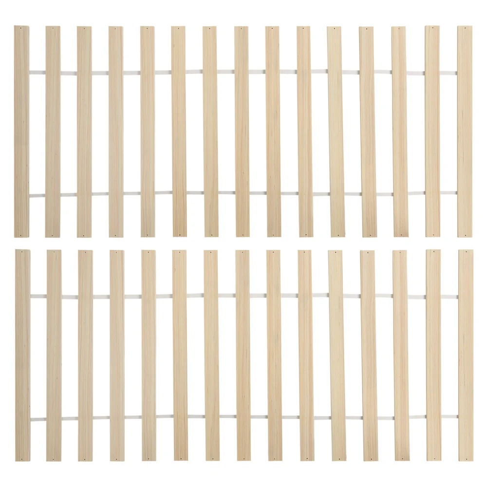 Letto matrimoniale Legno di Pino bianco con Rete a Doghe con 2 cassetti 180 x 200 cm Testiera a doghe minimalista - Image 8