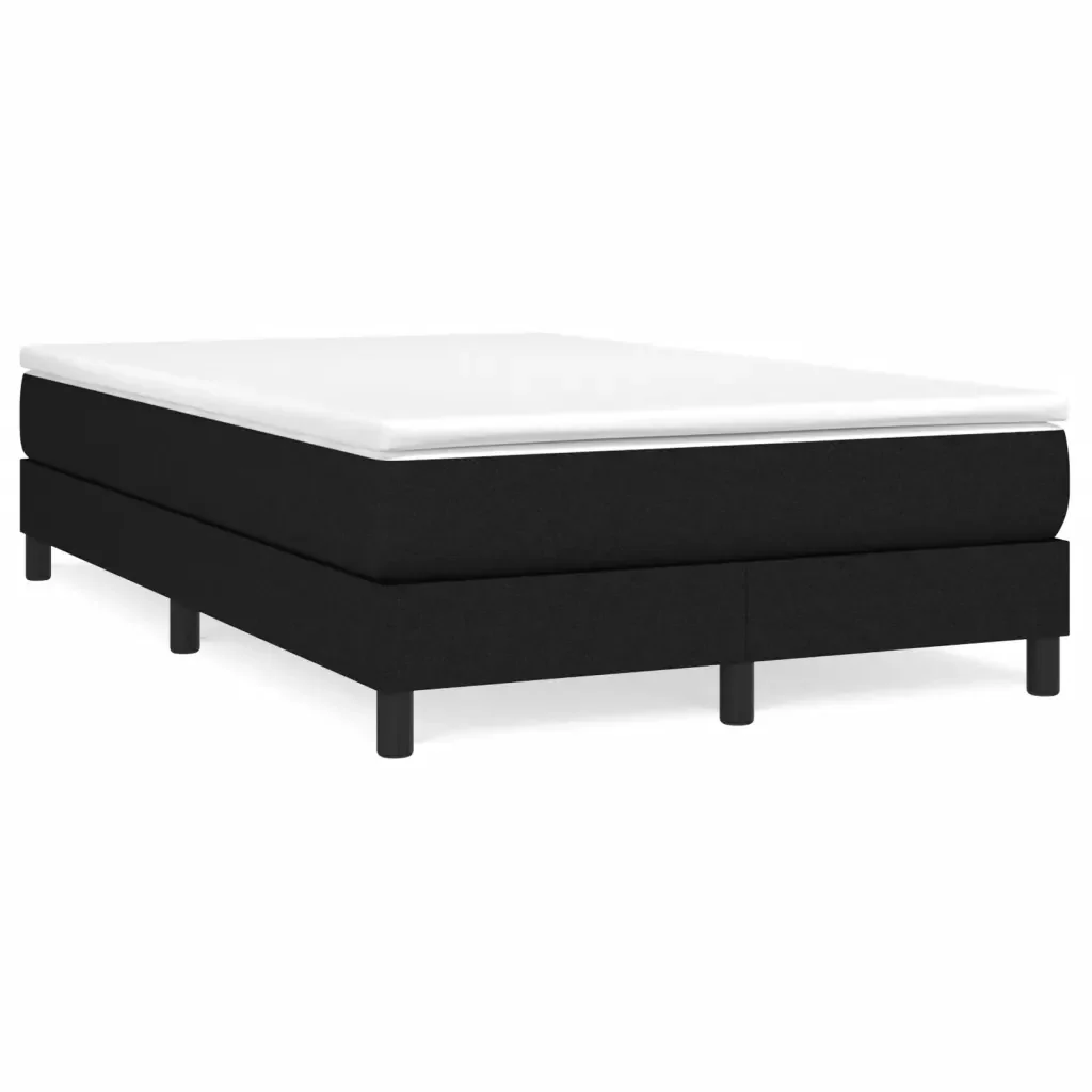 Letto matrimoniale | Letto per adulti | Giroletto a Molle con Materasso Nero 120x190 cm in Tessuto - Image 2