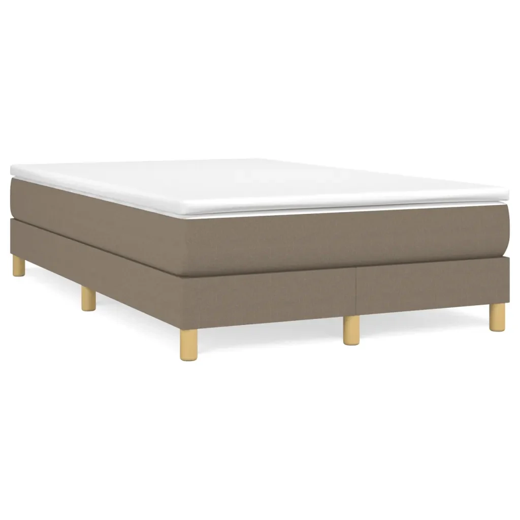 Letto matrimoniale | Letto per adulti | Giroletto a Molle con Materasso Tortora 120x190 cm in Tessuto - Image 2