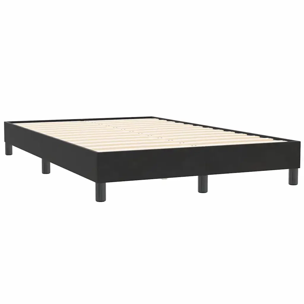 Letto matrimoniale | Letto per adulti | Giroletto a Molle senza Materasso Nero 120x210 cm in Velluto - Image 3