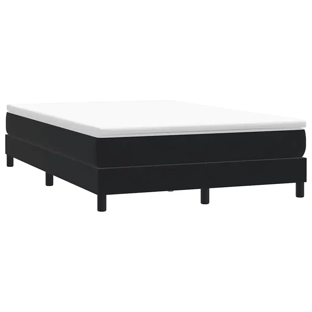 Letto matrimoniale | Letto per adulti | Giroletto a Molle senza Materasso Nero 140x210 cm in Velluto - Image 2