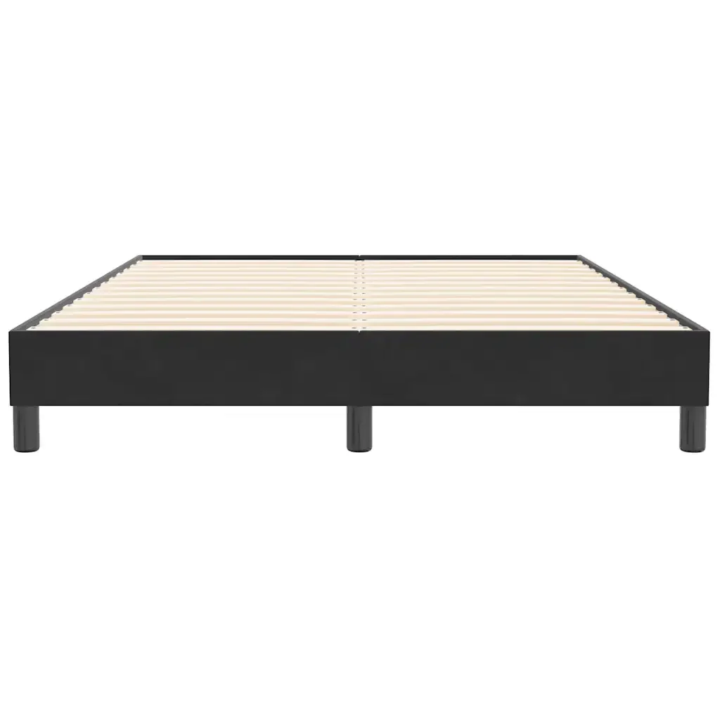 Letto matrimoniale | Letto per adulti | Giroletto a Molle senza Materasso Nero 140x210 cm in Velluto - Image 5