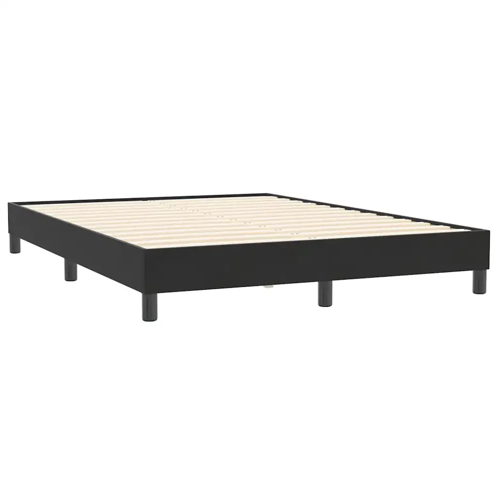 Letto matrimoniale | Letto per adulti | Giroletto a Molle senza Materasso Nero 140x210 cm in Velluto - Image 7