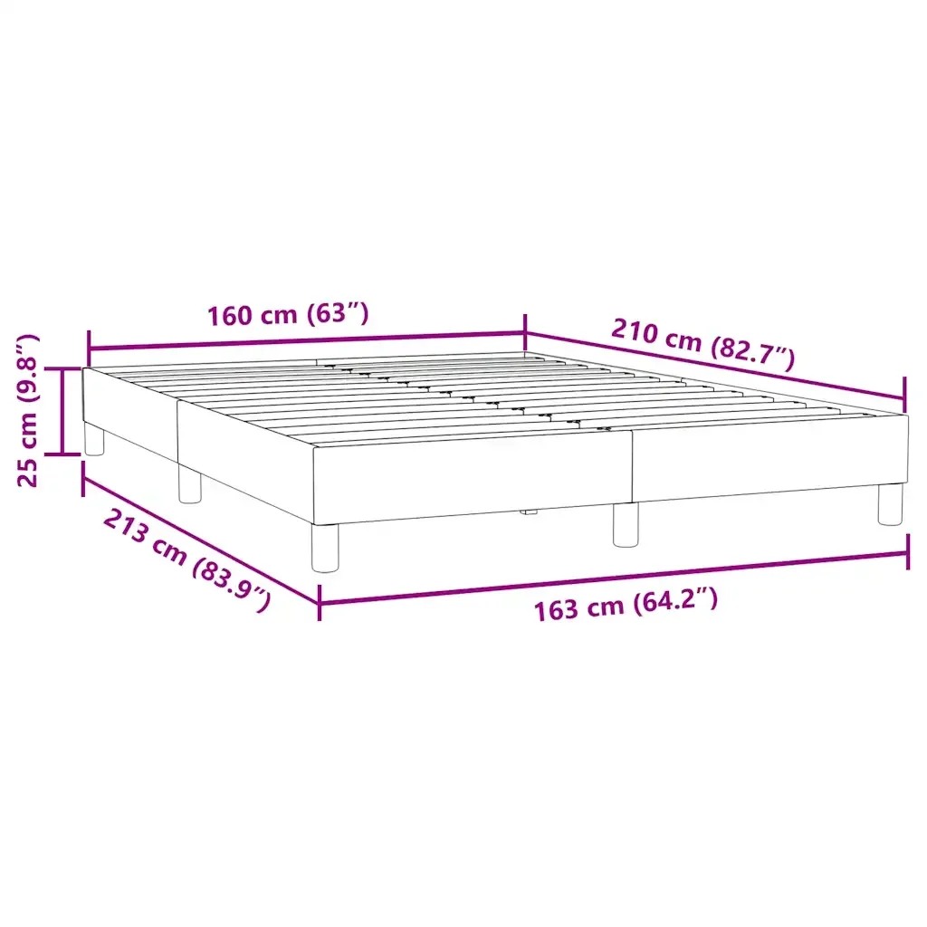 Letto matrimoniale | Letto per adulti | Giroletto a Molle senza Materasso Nero 160x210 cm in Velluto - Image 10