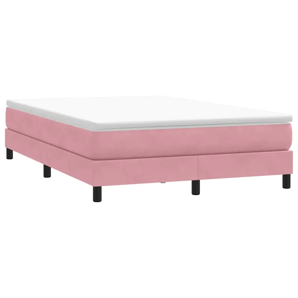 Letto matrimoniale | Letto per adulti | Giroletto a Molle senza Materasso Rosa 160x210 cm in Velluto - Image 2