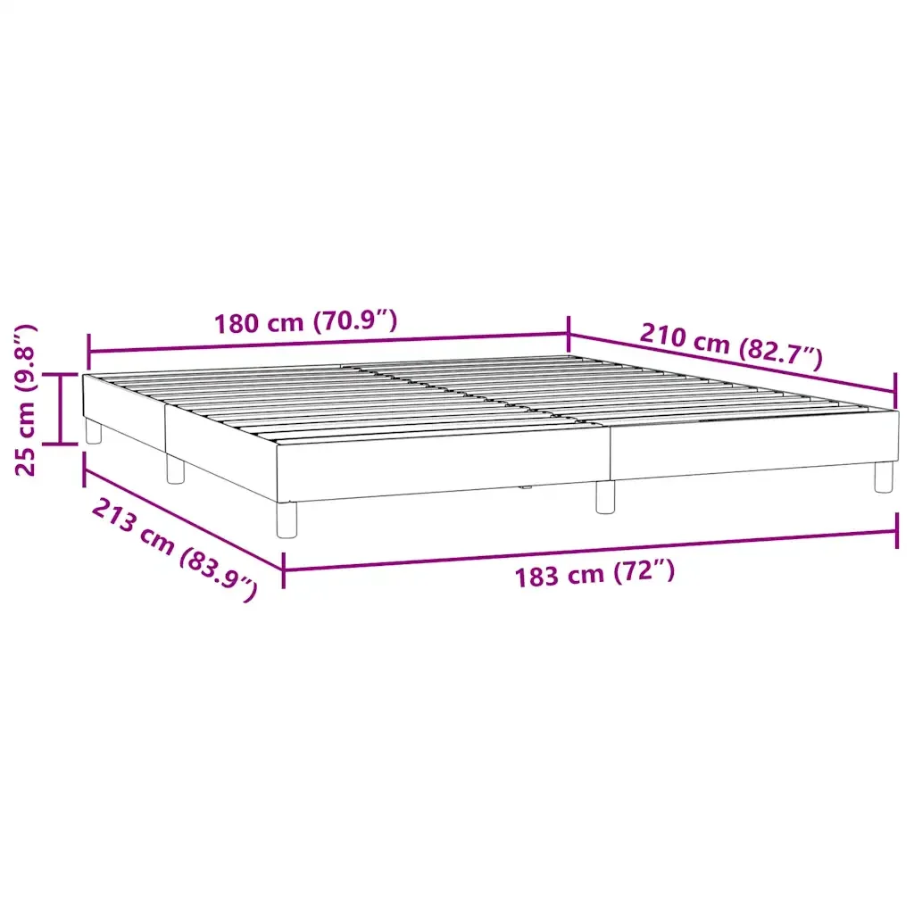 Letto matrimoniale | Letto per adulti | Giroletto a Molle senza Materasso Rosa 180x210 cm in Velluto - Image 10