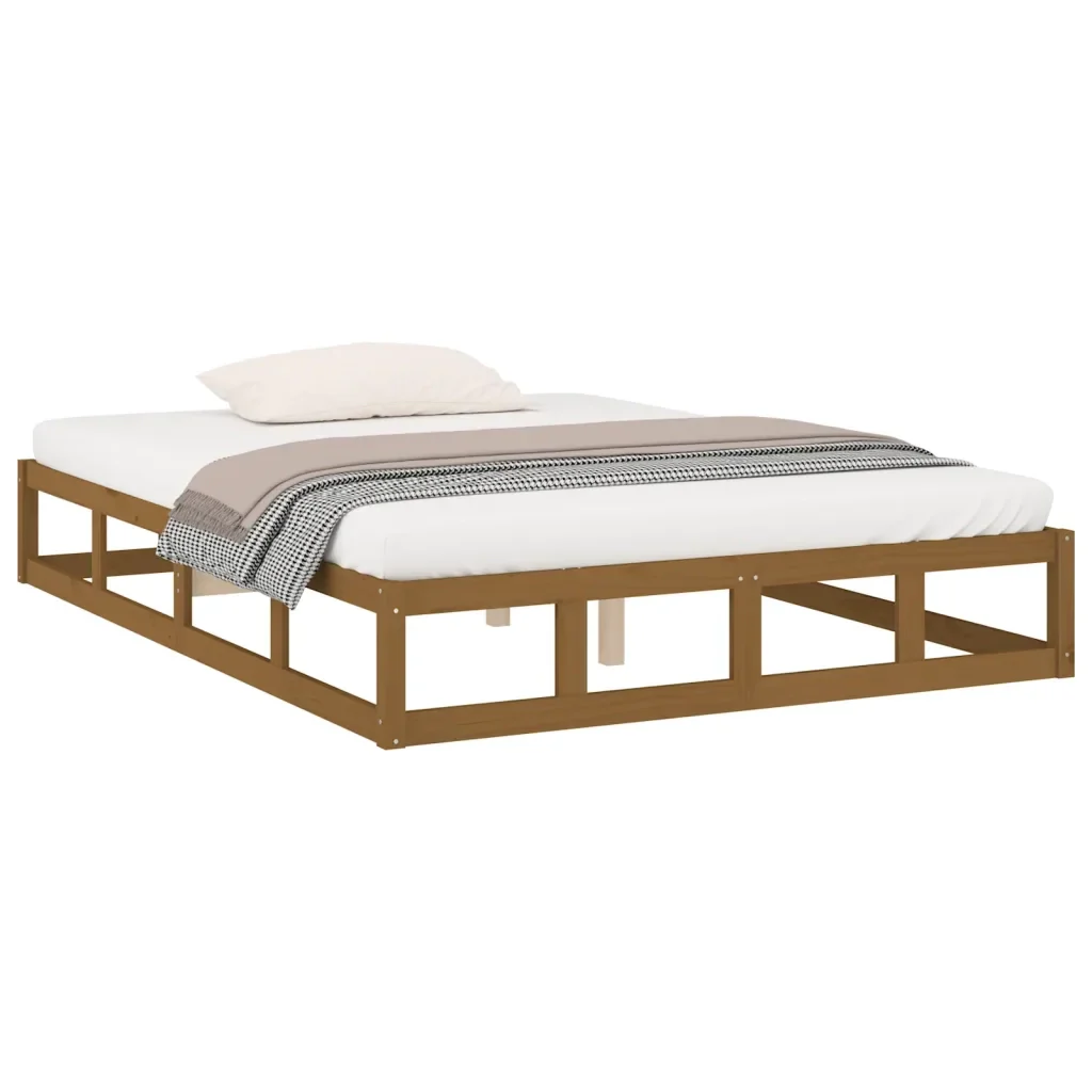 Letto matrimoniale | Letto per adulti | Giroletto Ambra 150x200 cm King in Legno Massello - Image 3