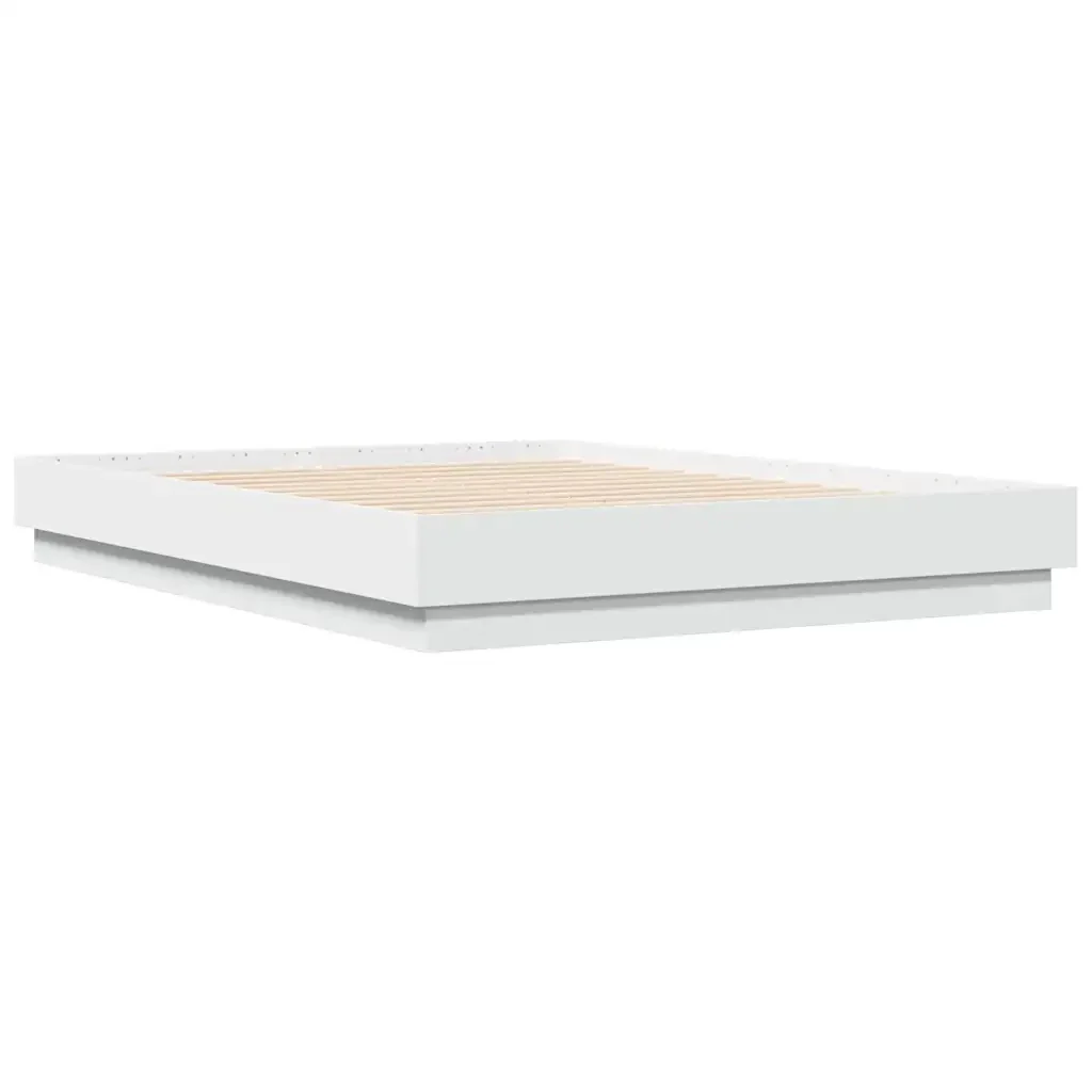 Letto matrimoniale | Letto per adulti | Giroletto Bianco 120x190 cm in Legno Multistrato