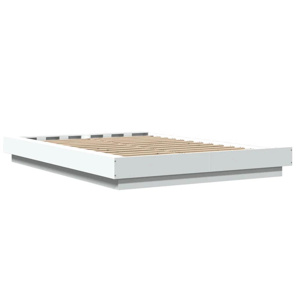 Letto matrimoniale | Letto per adulti | Giroletto Bianco 120x190 cm in Legno Multistrato - Image 6