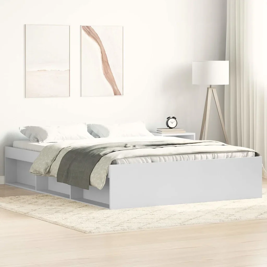 Letto matrimoniale | Letto per adulti | Giroletto Bianco 120x190 cm Small Double - Image 2