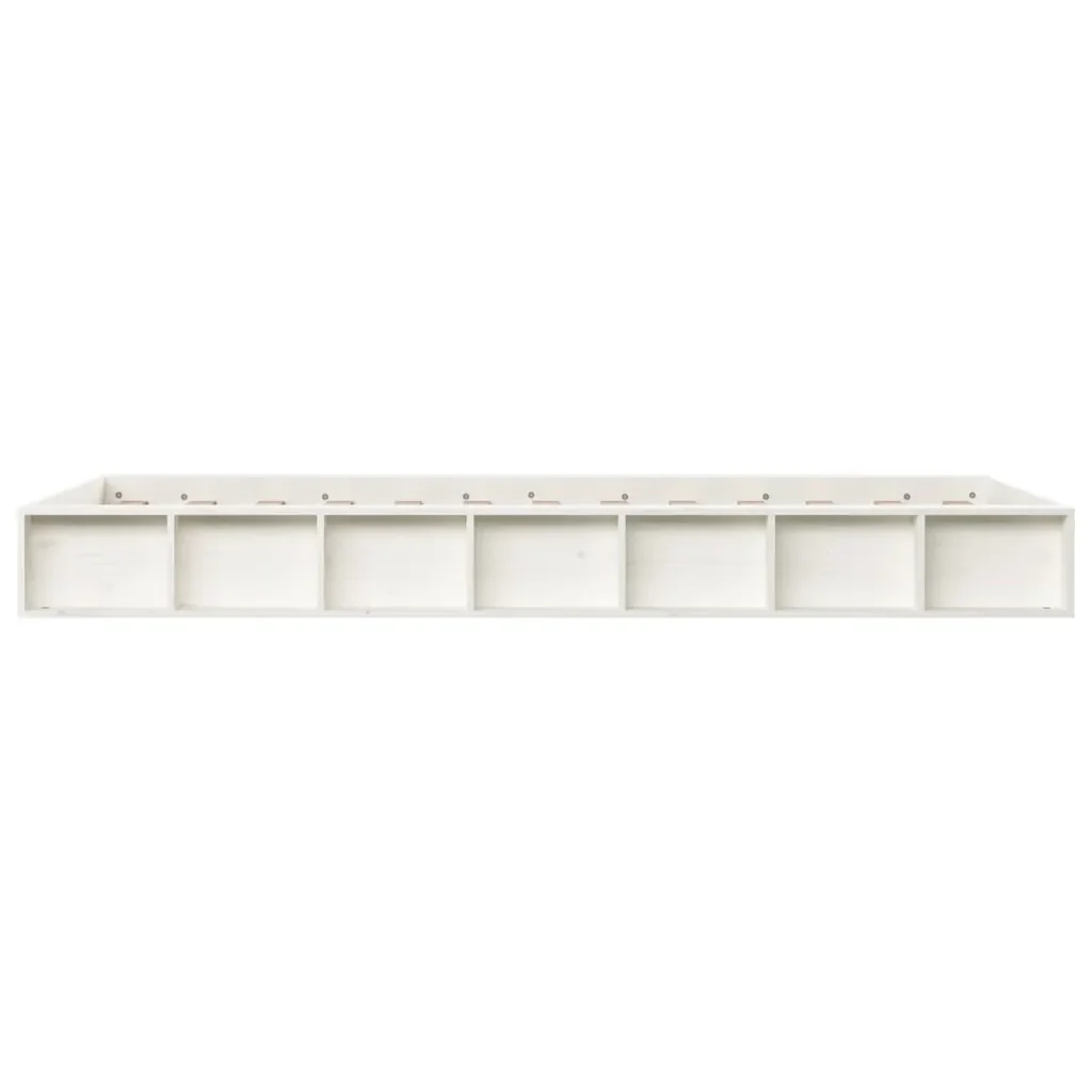 Letto matrimoniale | Letto per adulti | Giroletto Bianco 120x190 cm Small Double in Legno Massello - Image 5
