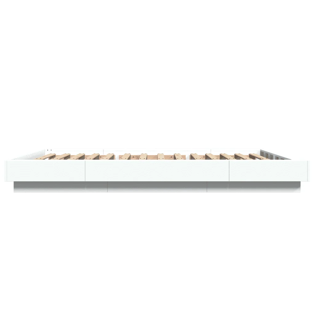 Letto matrimoniale | Letto per adulti | Giroletto Bianco 120x200 cm in Legno Multistrato - Image 5