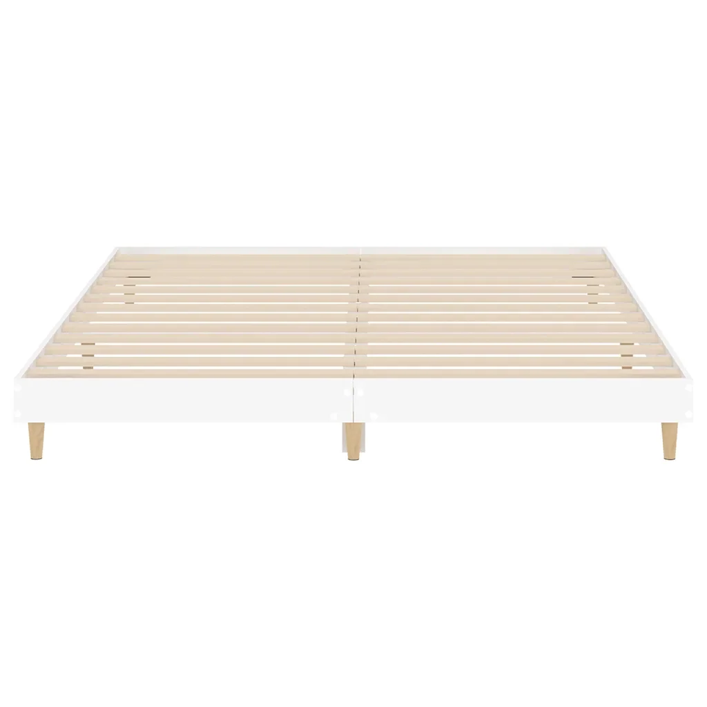 Letto matrimoniale | Letto per adulti | Giroletto Bianco 120x200 cm in Legno Multistrato - Image 6
