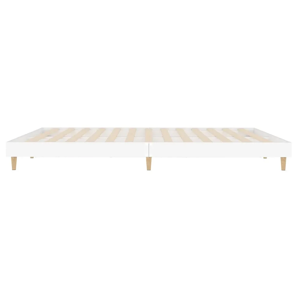 Letto matrimoniale | Letto per adulti | Giroletto Bianco 120x200 cm in Legno Multistrato - Image 7