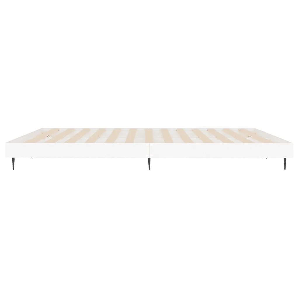 Letto matrimoniale | Letto per adulti | Giroletto Bianco 120x200 cm in Legno Multistrato - Image 7