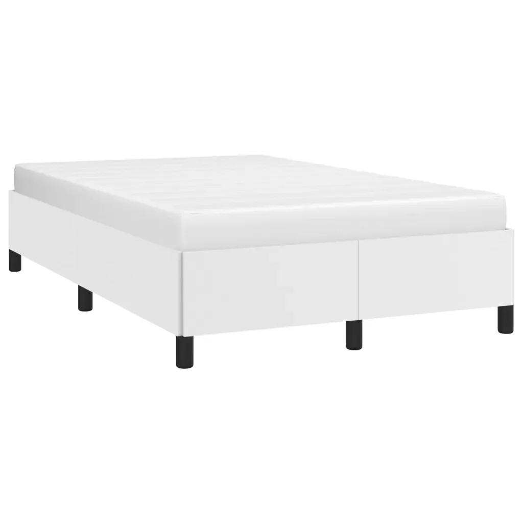 Letto matrimoniale | Letto per adulti | Giroletto Bianco 120x200 cm in Similpelle - Image 3