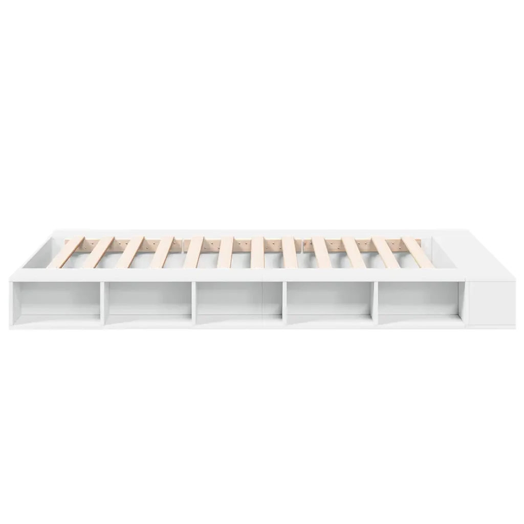 Letto matrimoniale | Letto per adulti | Giroletto Bianco 135x190 cm in Legno Multistrato - Image 5