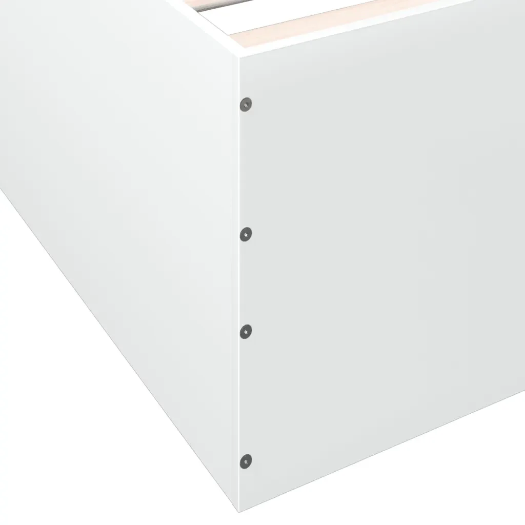 Letto matrimoniale | Letto per adulti | Giroletto Bianco 135x190 cm in Legno Multistrato - Image 8