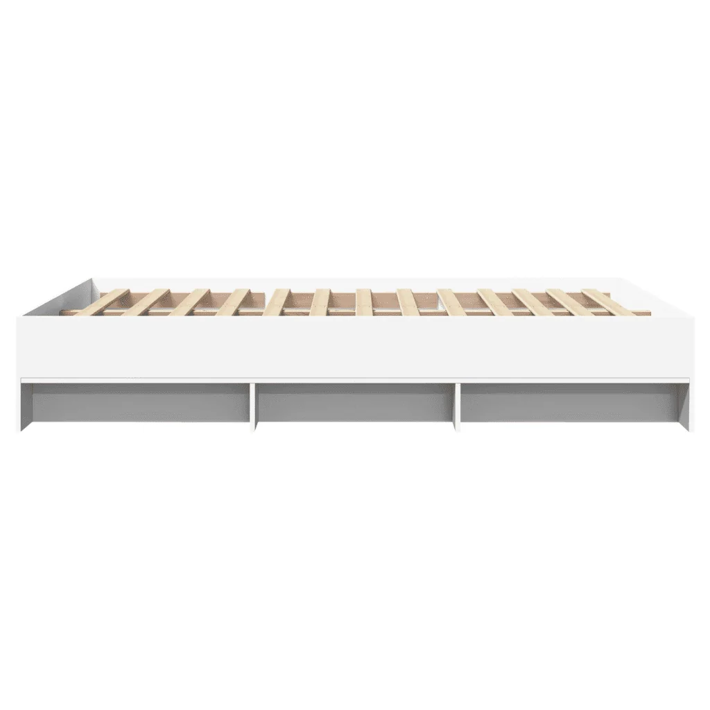 Letto matrimoniale | Letto per adulti | Giroletto Bianco 140x190 cm in Legno Multistrato - Image 6