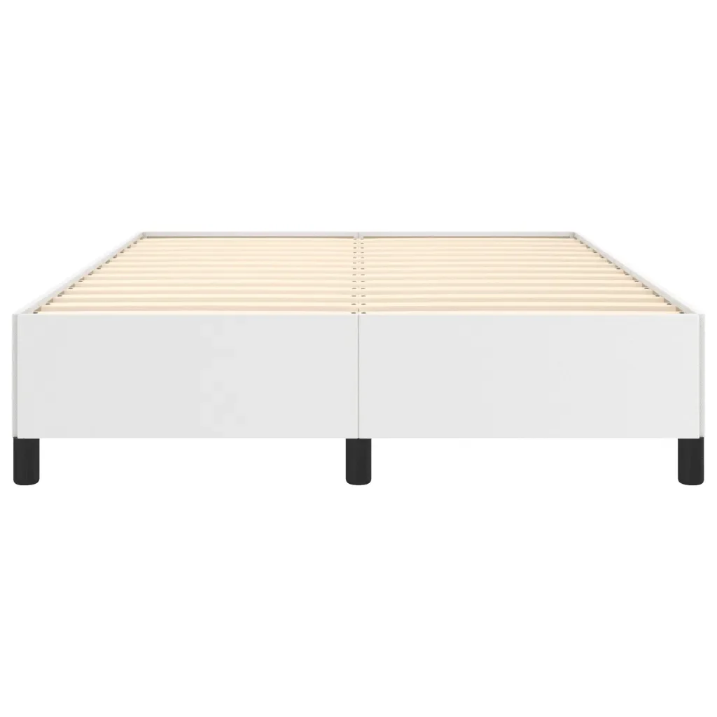 Letto matrimoniale | Letto per adulti | Giroletto Bianco 140x190 cm in Similpelle - Image 5