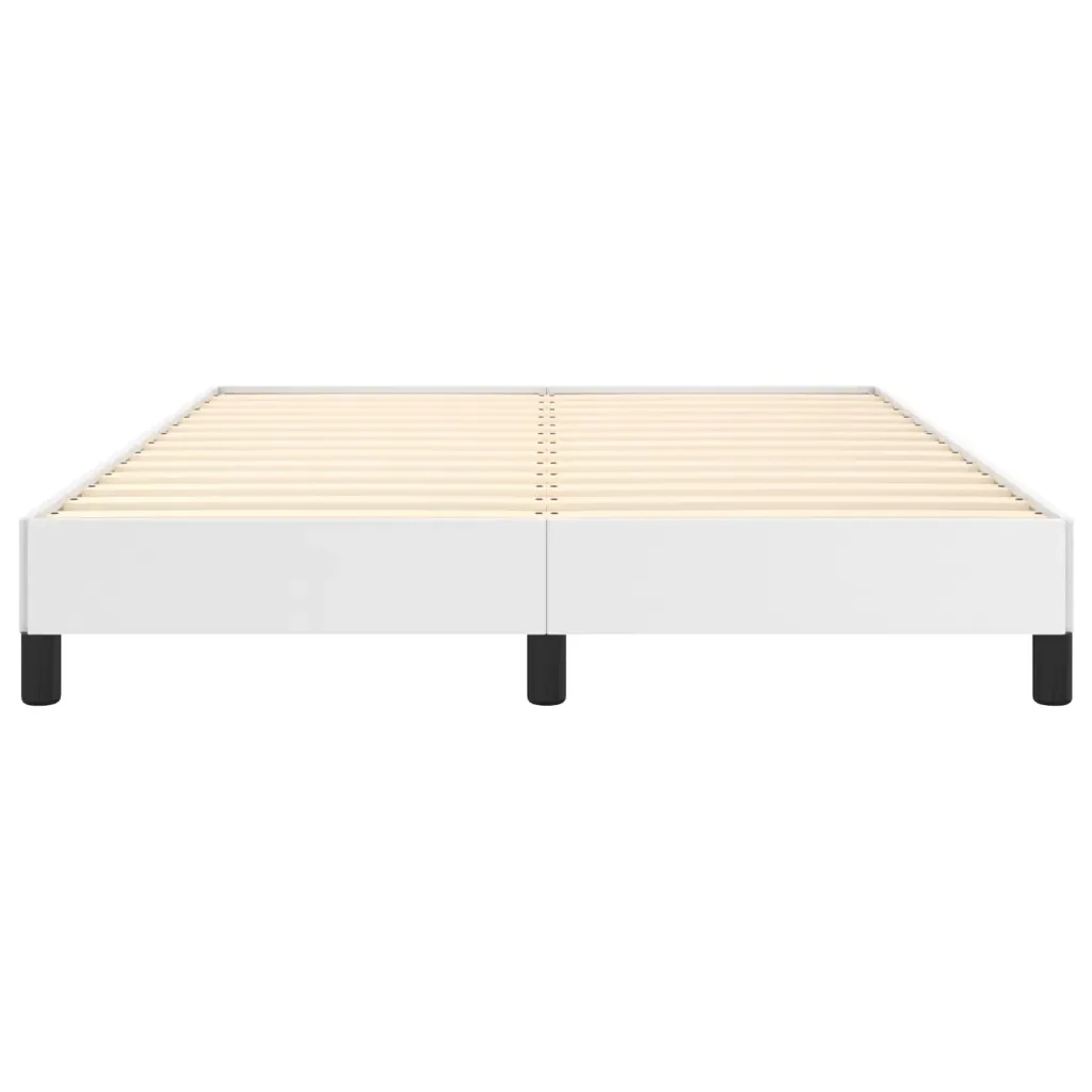 Letto matrimoniale | Letto per adulti | Giroletto Bianco 140x190 cm in Similpelle - Image 5