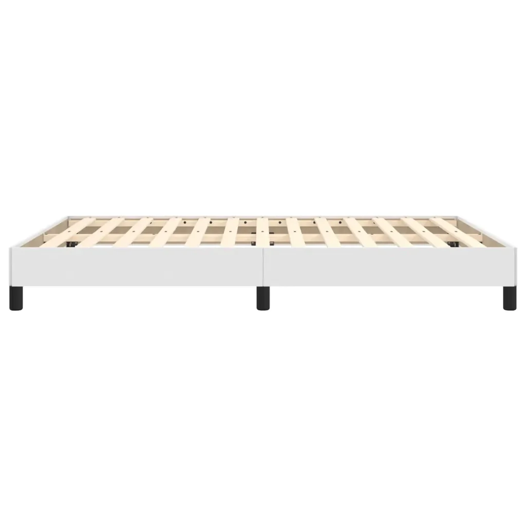 Letto matrimoniale | Letto per adulti | Giroletto Bianco 140x190 cm in Similpelle - Image 6