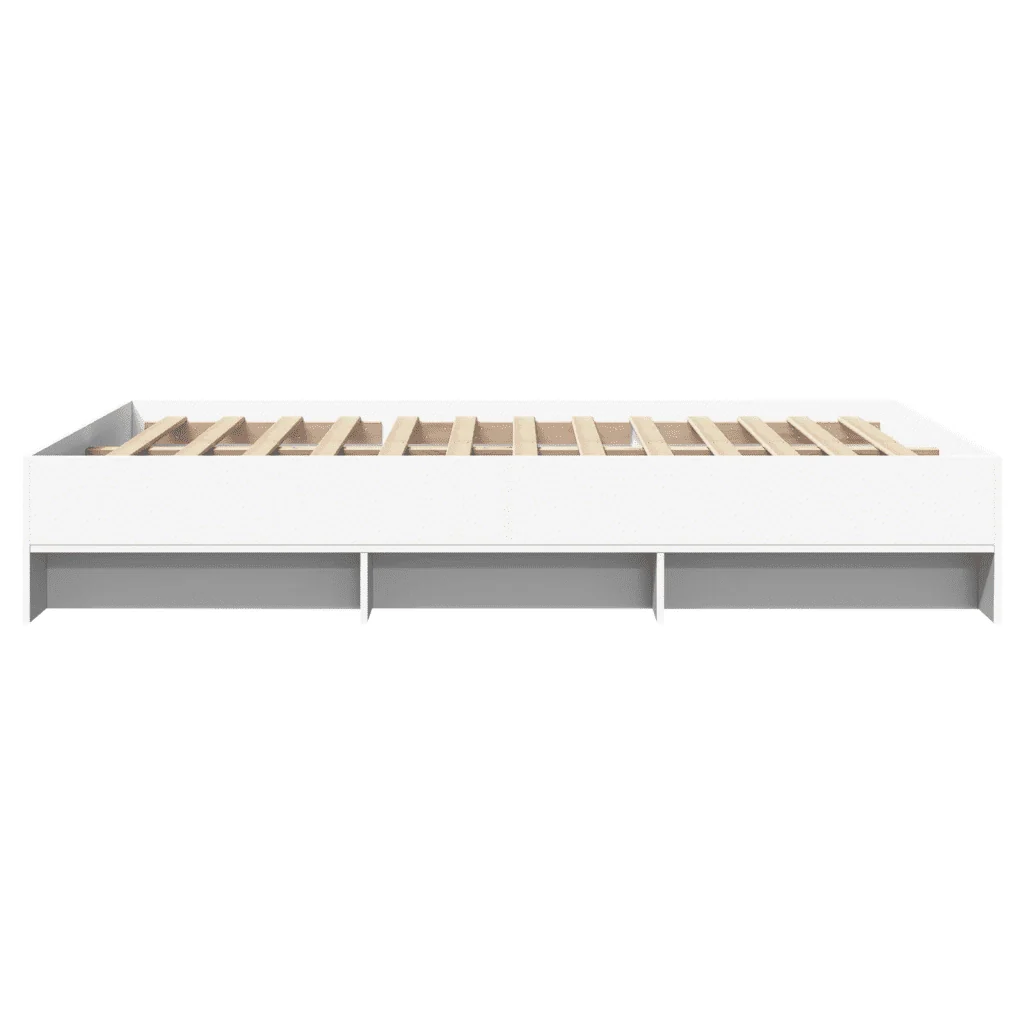 Letto matrimoniale | Letto per adulti | Giroletto Bianco 140x200 cm in Legno Multistrato - Image 6