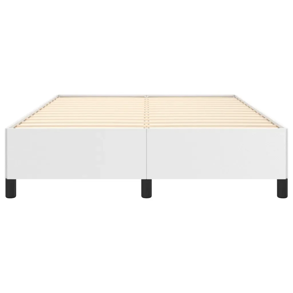 Letto matrimoniale | Letto per adulti | Giroletto Bianco 140x200 cm in Similpelle - Image 5
