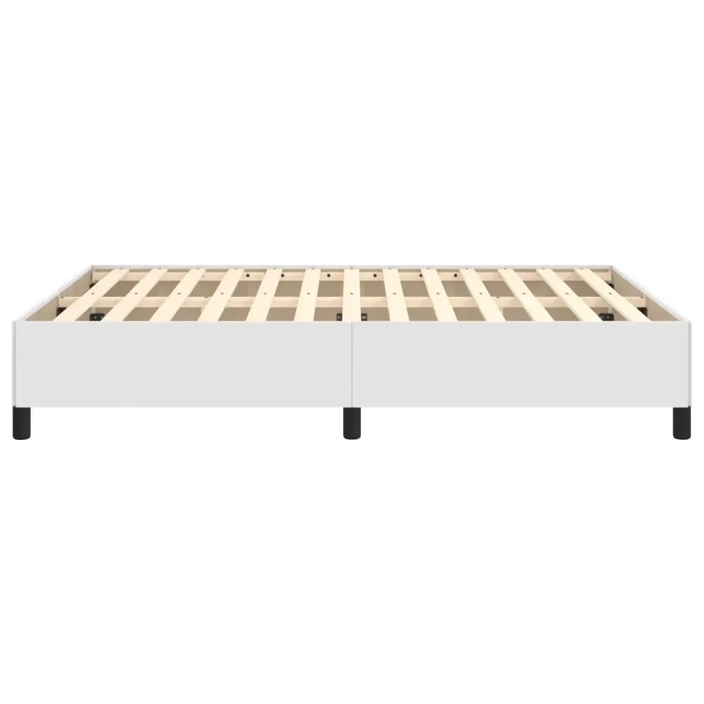 Letto matrimoniale | Letto per adulti | Giroletto Bianco 140x200 cm in Similpelle - Image 6
