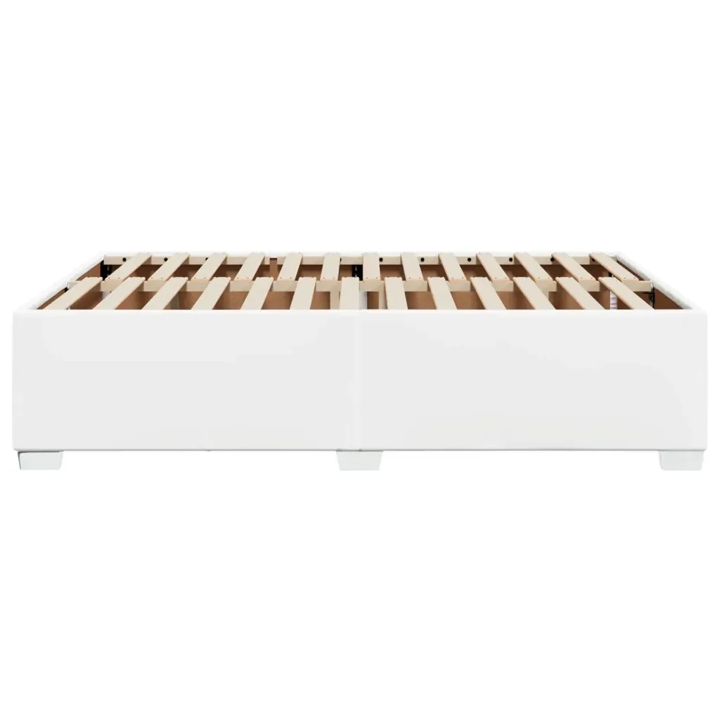 Letto matrimoniale | Letto per adulti | Giroletto Bianco 140x200 cm in Similpelle - Image 5