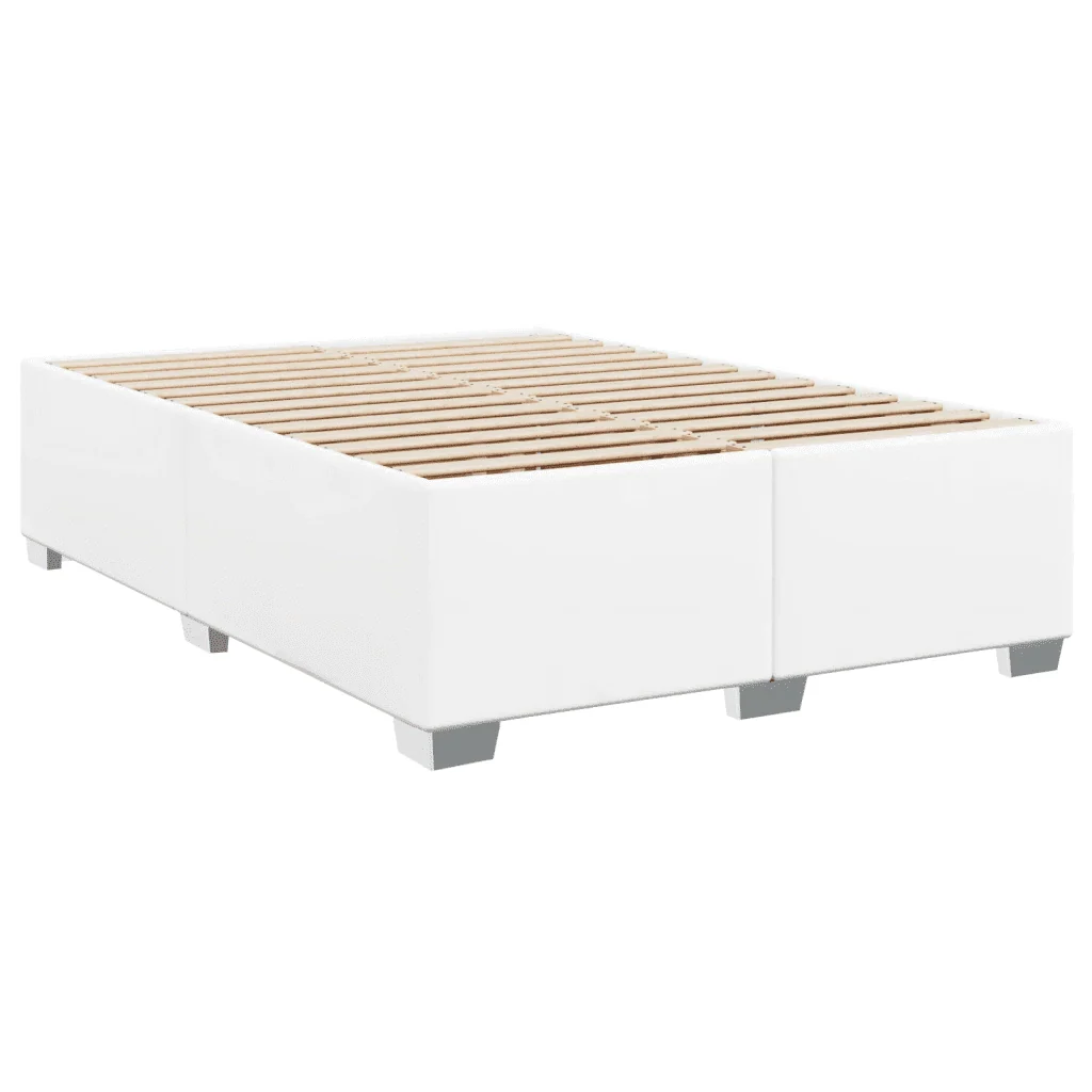 Letto matrimoniale | Letto per adulti | Giroletto Bianco 140x200 cm in Similpelle - Image 6