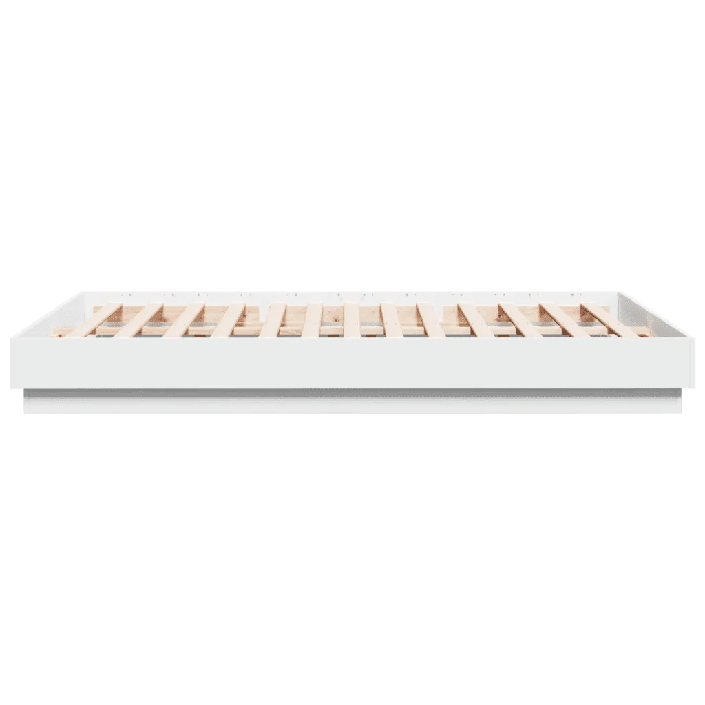 Letto matrimoniale | Letto per adulti | Giroletto Bianco 150x200 cm in Legno Multistrato - Image 5