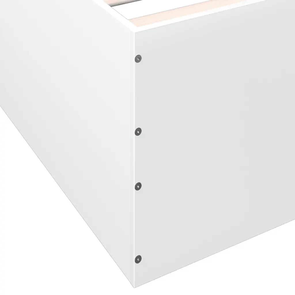 Letto matrimoniale | Letto per adulti | Giroletto Bianco 150x200 cm in Legno Multistrato - Image 8