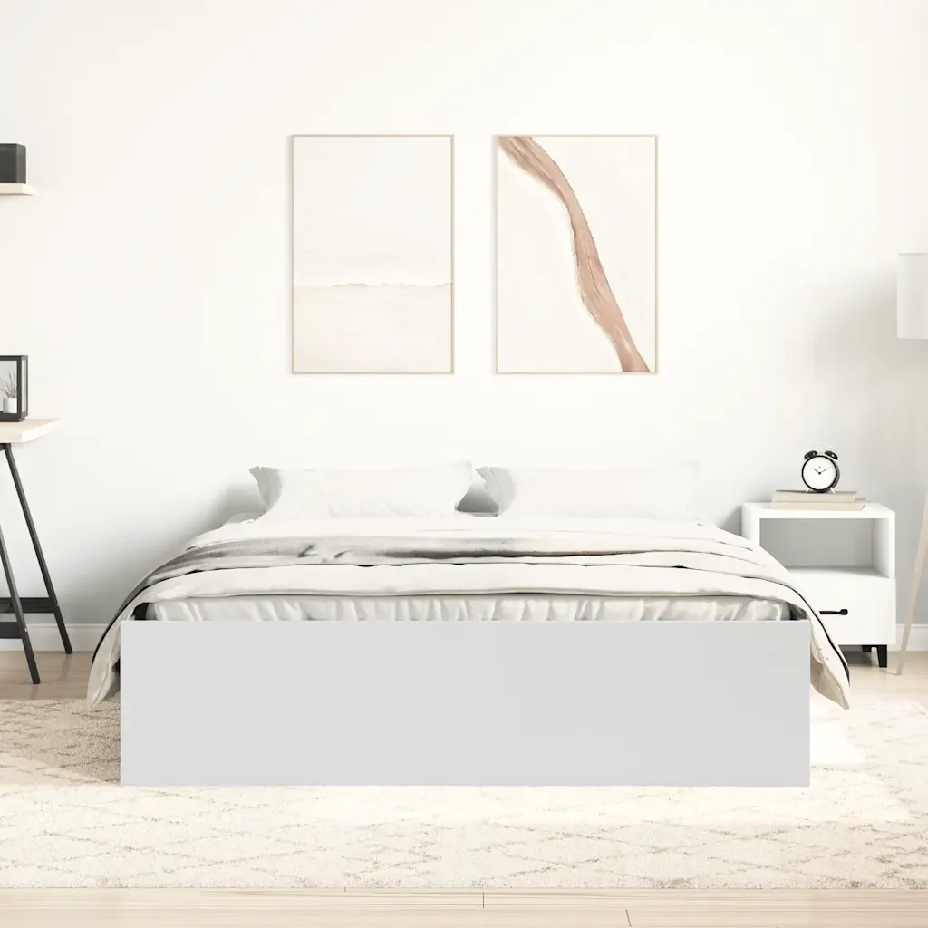 Letto matrimoniale | Letto per adulti | Giroletto Bianco 160x200 cm - Image 3