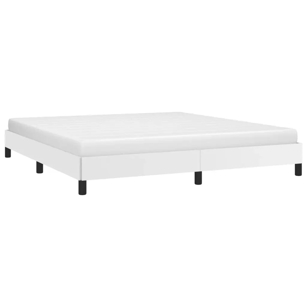 Letto matrimoniale | Letto per adulti | Giroletto Bianco 160x200 cm in Similpelle - Image 3