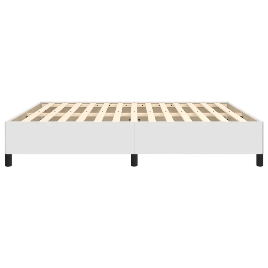 Letto matrimoniale | Letto per adulti | Giroletto Bianco 160x200 cm in Similpelle - Image 6