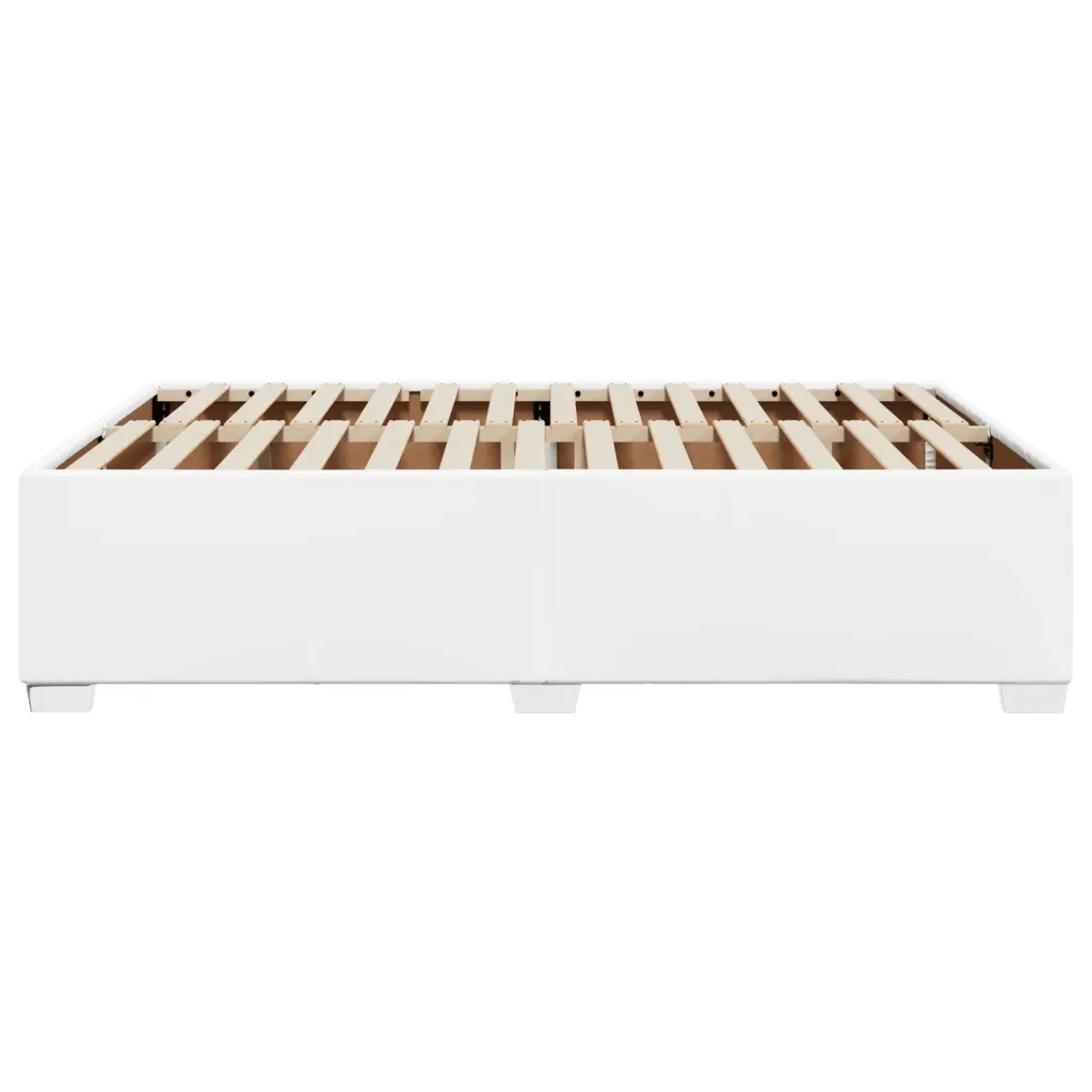 Letto matrimoniale | Letto per adulti | Giroletto Bianco 160x200 cm in Similpelle - Image 5
