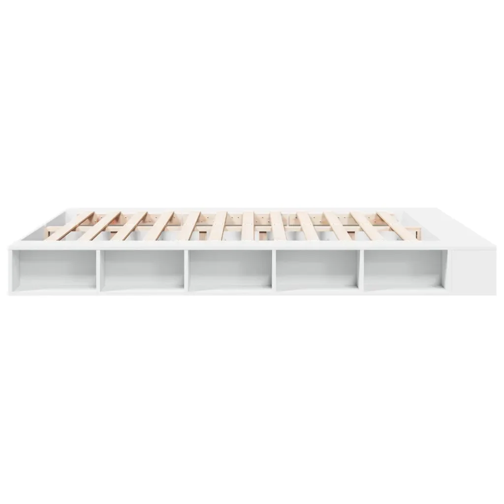 Letto matrimoniale | Letto per adulti | Giroletto Bianco 180x200 cm in Legno Multistrato - Image 5