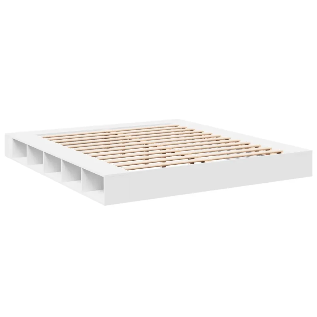 Letto matrimoniale | Letto per adulti | Giroletto Bianco 180x200 cm in Legno Multistrato - Image 6