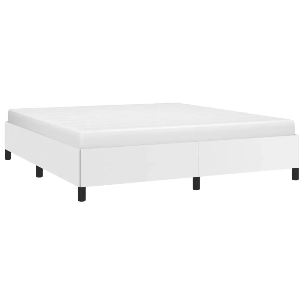Letto matrimoniale | Letto per adulti | Giroletto Bianco 180x200 cm in Similpelle - Image 3